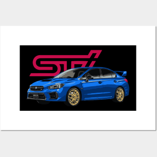 WRX STi Rally Blue Final Edition Posters and Art